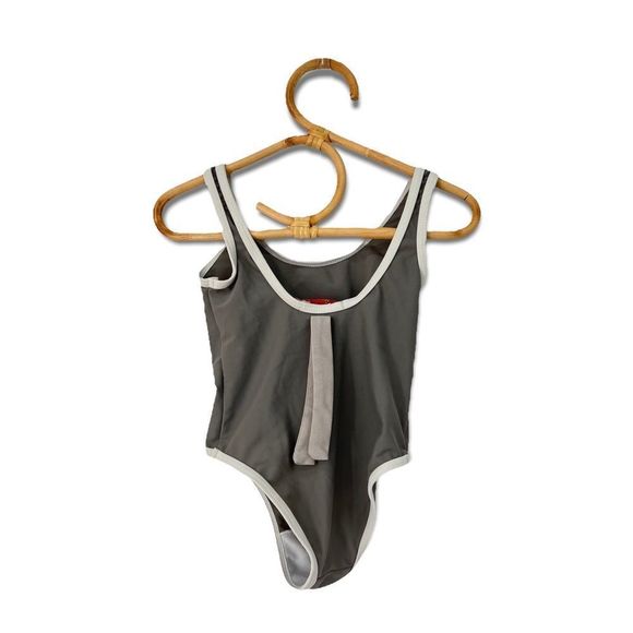 Lourdes Olaire one piece swim suit girls size 4T 4 toddler gray white - Picture 2 of 9